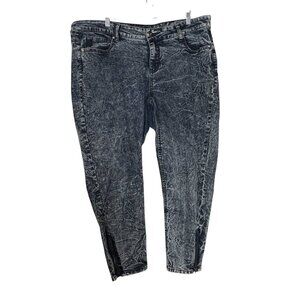 Torrid Acid Wash Skinny Jeans Size 20 WE SWEAR BY THE FIT Stretchy Blue